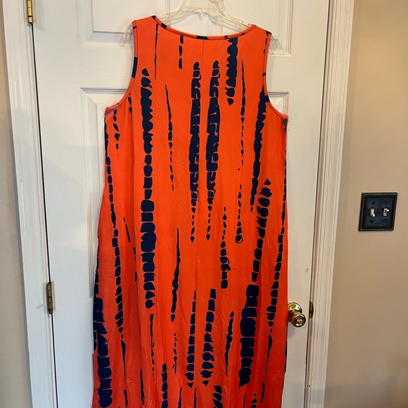 Women Plus Size Tie Dye Dress Loose/Relaxed Fit Vacation Beach Dress 14W 18W 20W - Picture 8 of 13